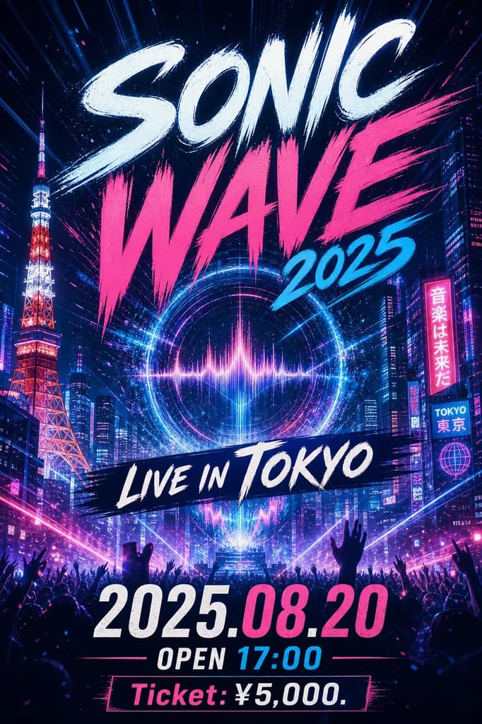 音楽イベントのチラシ作成事例